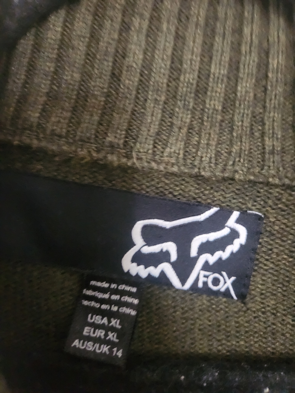 Fox Olive Green Ribbed Button-Up Cardigan - Picture 3 of 6